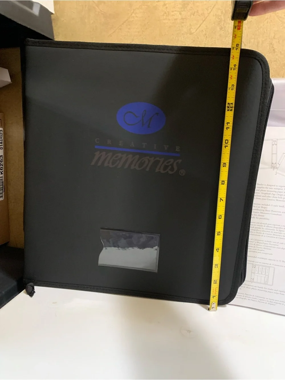 NWT Vintage Creative Memories Large Accessory Binder & 12 small protector sheets